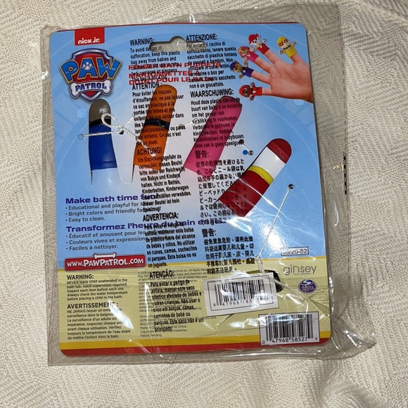 Nick Jr Patrol Set of 5 Bath Finger Puppets, New In Packaging. - Picture 2 of 2